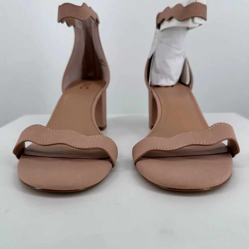 I.N.C. Hadwin Scallop Two-Piece Sandals in Pink Bloom size 12 Ankle Strap